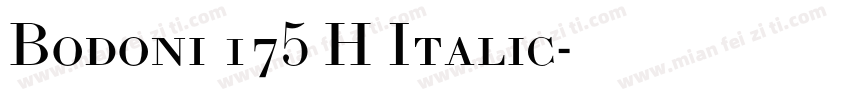 Bodoni 175 H Italic字体转换